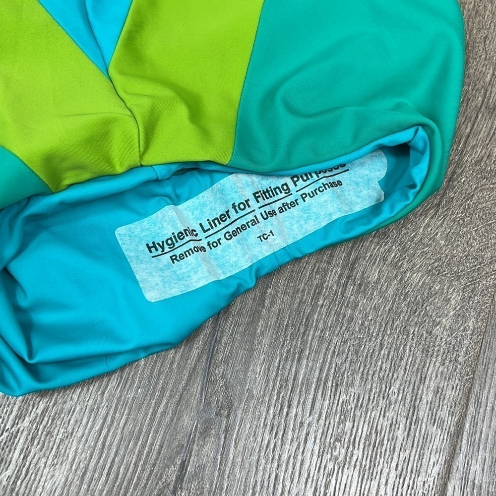 NWT Kinilife Swimwear Cait Bottoms Reversible Teal Green Medium High Waist Retro - Picture 5 of 11